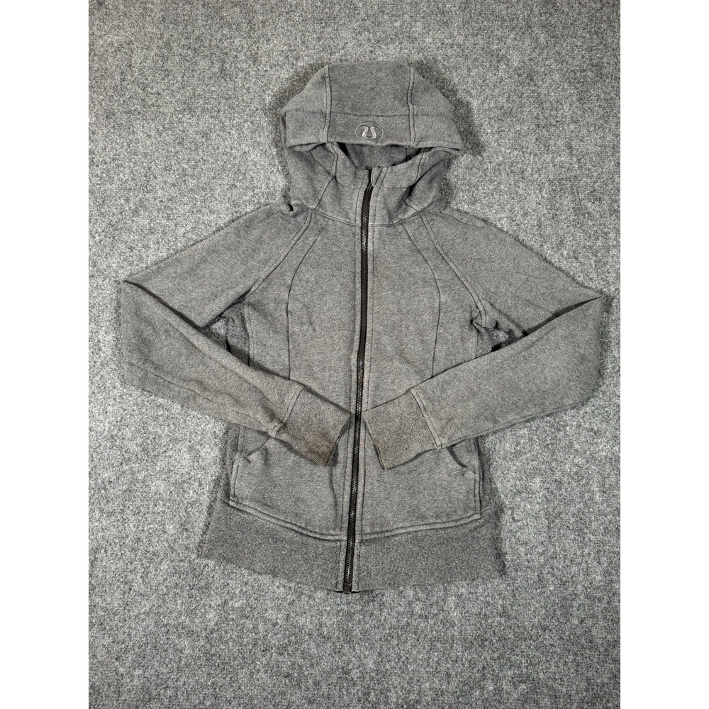 lululemon athletica Women's Gray Hooded Full-Zip Sweatshirt